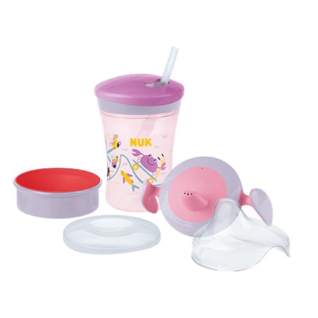 Nuk 3-In-1 Learning To Drink Set With Trainer Cup 6 Months, Magic Cup 360