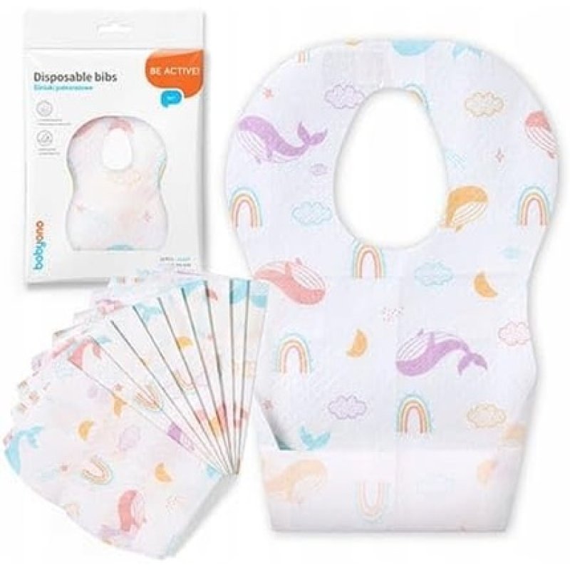 Disposable Bibs with Pocket - 10 Pack