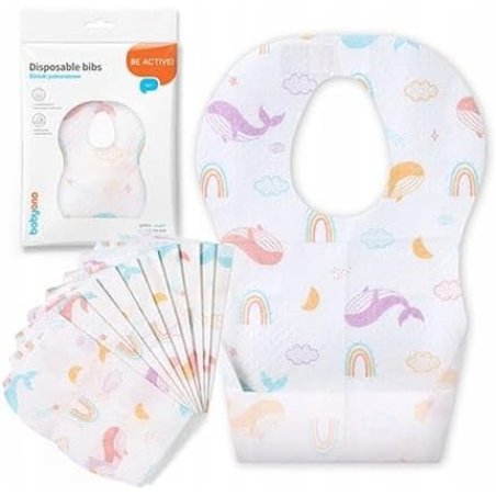 Disposable Bibs with Pocket - 10 Pack