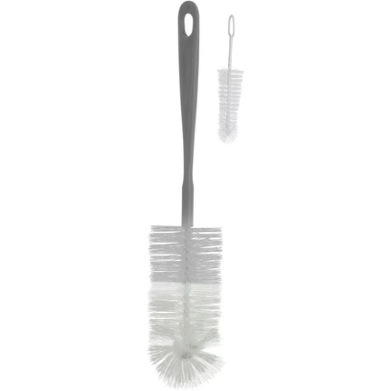 Babyono Brush for Bottles and Teats with Mini Brush - Gray