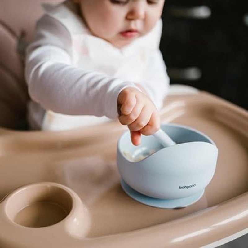 Babyono Blue Silicone Cup with Suction