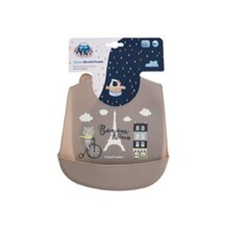 Canpol Babies Bonjour Paris Silicone Bib With Pocket