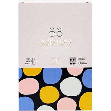 Sisters Organic Cotton Duo Pads with Wings 20 Count