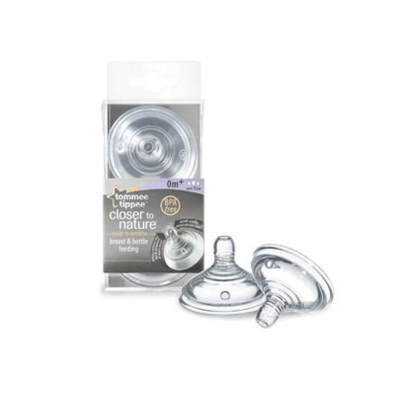 Closer To Nature Silicone Teat For Bottle Multi-Flow 2pcs
