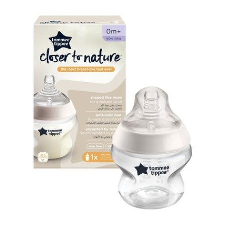 Closer To Nature Feeding Bottle With Silicone Nipple Free Flow 0m 150ml