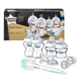 Closer To Nature Newborn Starter Set - Includes 2 X 150ml Bottles, 2 X 260ml Bottles, Bottle Brush, And 0-6 Months