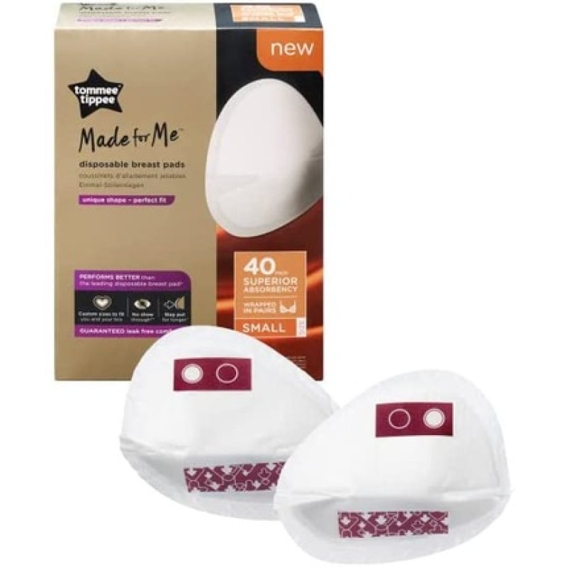Tommeetippeemade For Me Daily Disposable Breast Pads, Small, 40 Pack, Soft
