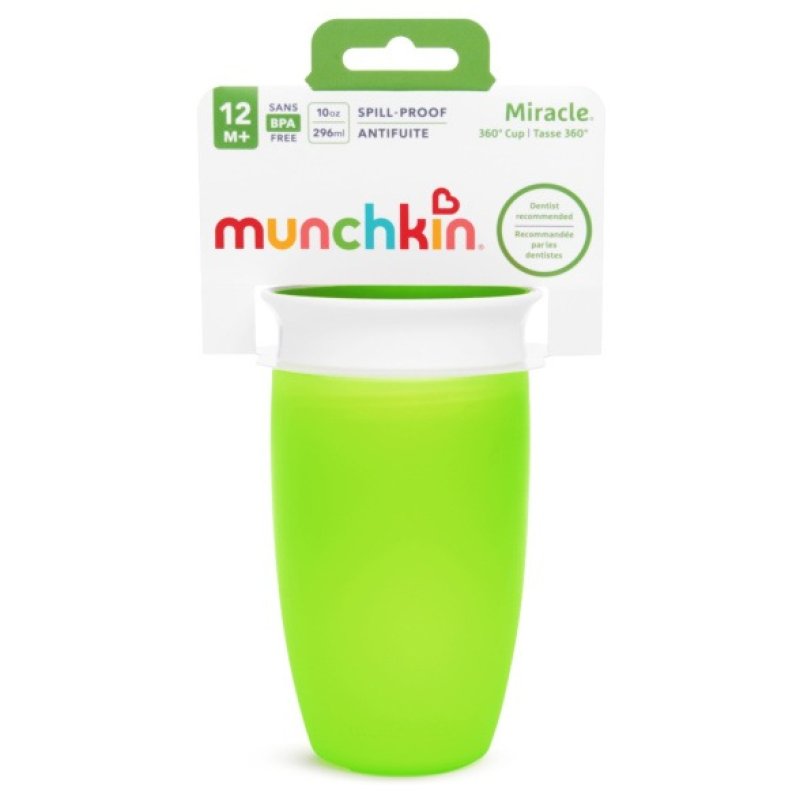 Munchkin Miracle 360 Cup BPA Free Toddler Sippy Cup 10oz/296ml Green