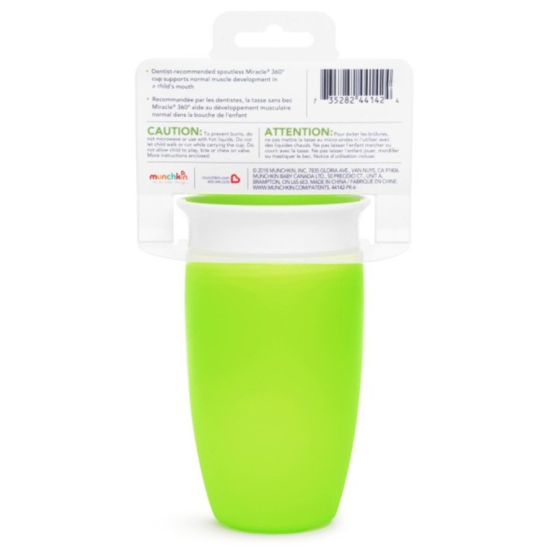 Munchkin Miracle 360 Cup BPA Free Toddler Sippy Cup 10oz/296ml Green