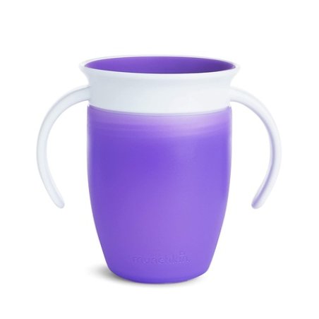 Munchkin Miracle 360° Baby and Toddler Sippy Cup BPA-Free with Handles 207ml Purple