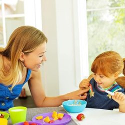 Munchkin Children Plates 4 Pieces with Waterproof Labels - Pack of 4