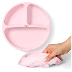 Babyono Pink Silicone Suction Cup Plate