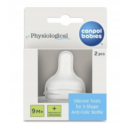Canpol Babies Sshape Silicone Bottle Nipple For Cereal Xl Set Of 2