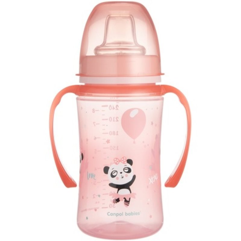 Canpol Babies Exotic Animals Bicchiere Salvagoccia 6 Months Pink 240 Ml