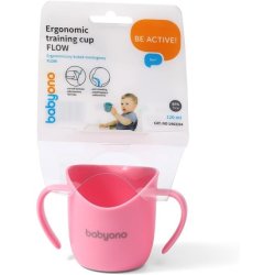 Baby Ono Ergonomic Training Cup for Babies 12 Months and Up Pink