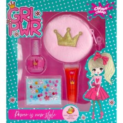Chlapu Chlap Girl Power Ii Sweet Mango Children's Set With Cosmetic Bag Nail Polish Lip Gloss And Decorations