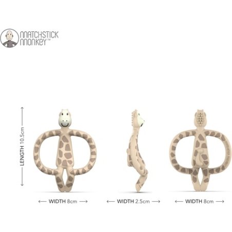 Matchstick Monkey Antimicrobial Teether & Muslin Gift Set 1 Animal Teether 1 Soft 100% Organic Cotton Muslin Gigi
