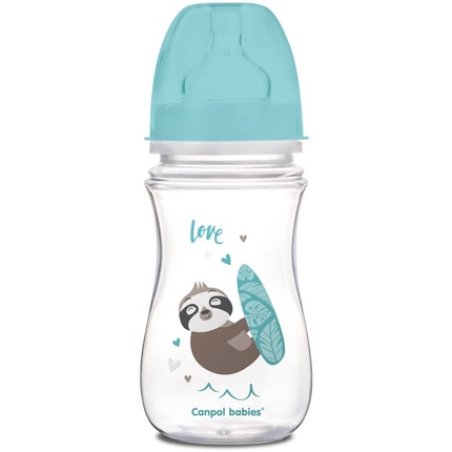 Canpol Babies Exotic Animals Easy Start Anticolic Bottle Blue 3m 240ml