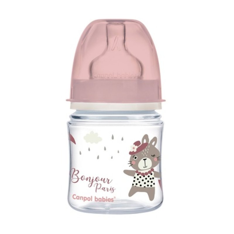 Easystart Wide Anti-Colic Bottle Bonjour Paris Pink 120ml