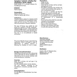 Saline Solution 09 Isotonic Sodium Chloride For Inhalation
