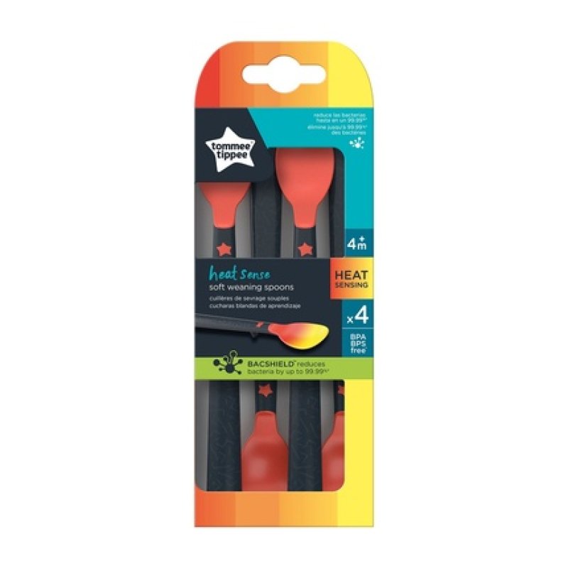 Tommee Tippee Heat Sense Spoon With Heat Sensor 4 Months - 4 Pieces