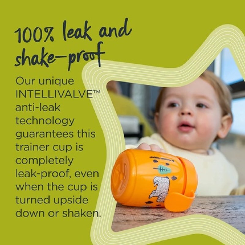 Tommee Tippee Superstar Sippee, Trainer Sippy Cup For Babies With Intellivalve
