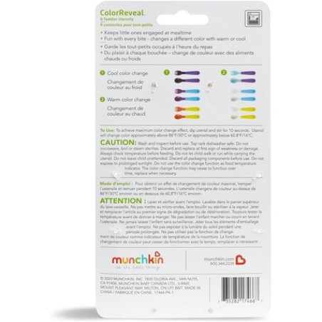 Munchkin Color Change Toddler Forks and Spoons Pack of 6 - Pack of 6