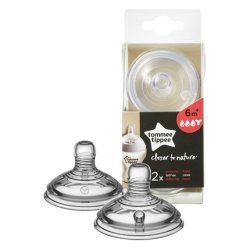 Closer To Nature Silicone Teat For Bottle Flow For Porridge 2pcs
