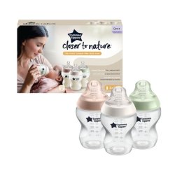 Closer To Nature Anti-Colic Feeding Bottle 0 Months 3x260ml