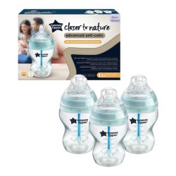 Closer To Nature Advanced Anti-Colic Bottle - 0 Months , 3 Pack Of 260ml