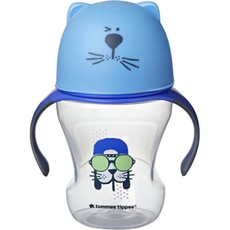 Tommee Tippee Soft Sippee Freeflow Training Cup Leakproof For 6 Months 230ml Blue Bpa Free