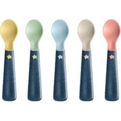 Tommee Tippee Easigrip Self-Feeding Weaning Spoons for Babies 6m - Pack of 5