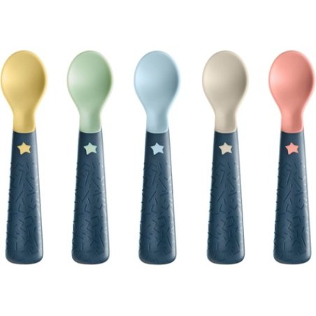 Tommee Tippee Easigrip Self-Feeding Weaning Spoons for Babies 6m - Pack of 5