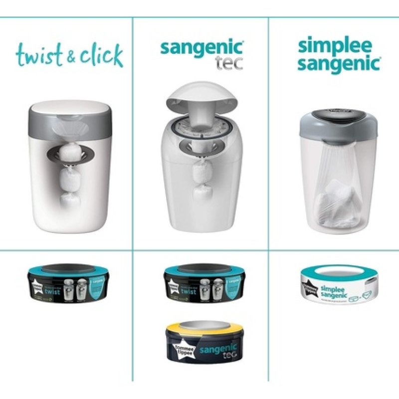 Tommee Tippee Sangenic Tec Refill Cassettes - Pack of 3