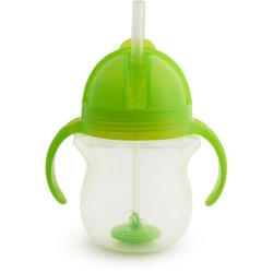 Munchkin Click Lock Tip and Sip Weighted Flexi Straw Trainer Cup 7oz/207ml Green