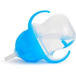 Munchkin Click Lock Tip and Sip Weighted Flexi Straw Trainer Cup 7oz Blue