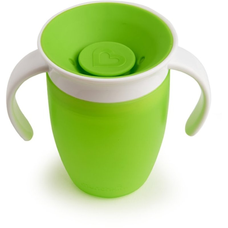 Munchkin Miracle 360 Sippy Cup Trainer Toddler Cup BPA Free with Handles 7oz/207ml Green
