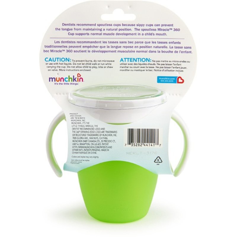 Munchkin Miracle 360 Trainer cup Green Universal 1 pc(s)