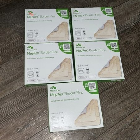 Molnlycke Mepilex Border Flex Adhesive Dressing 10x10cm