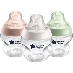 Tommee Tippee Closer to Nature Baby Bottles with Slow-Flow Breast-Like Teat and Anti-Colic Valve 150ml