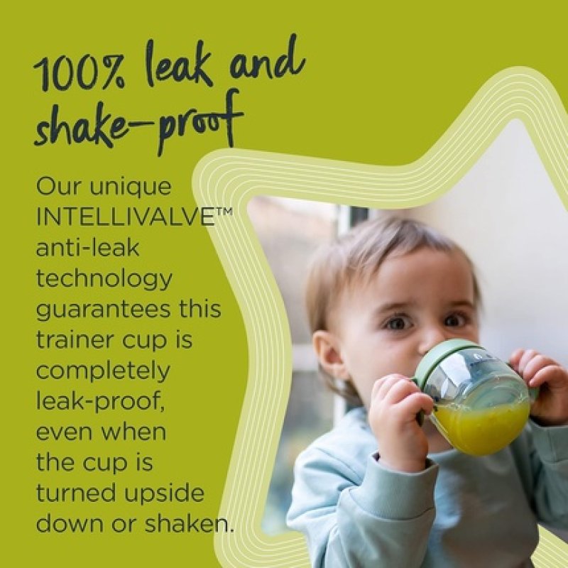 Tommee Tippee Superstar Sippee Weaning Sippy Cup for Babies with INTELLIVALVE Leak and Shake-Proof Technology and