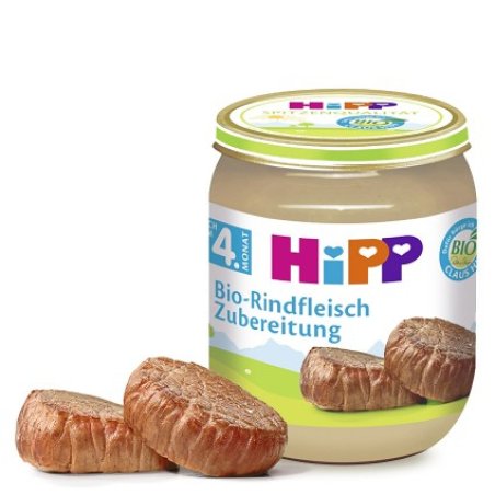HiPP Meat Preparations from 4 Months, Organic Beef Preparation, DE-ÖKO-037, Art.No. 6010-01