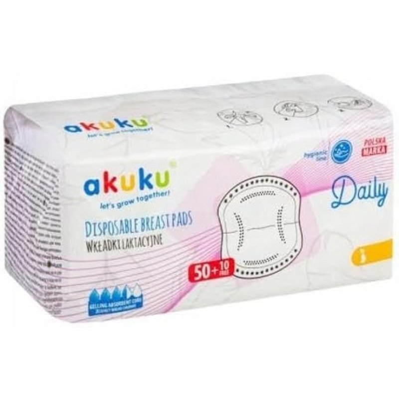 Akuku Absorbent Nursing Pads Daily 60 Count