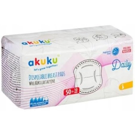 Akuku Absorbent Nursing Pads Daily 60 Count
