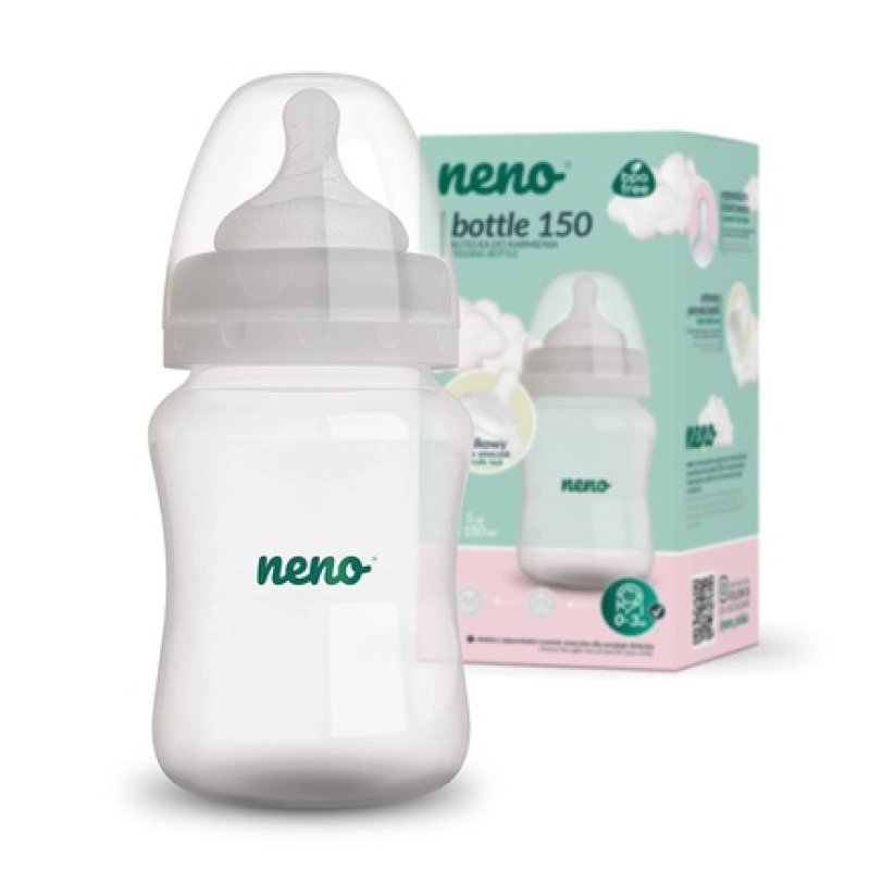 Neno Baby Bottles 150, 150ml 0-3 Months Bpa-Free, Anti-Colic, Silicone Teat