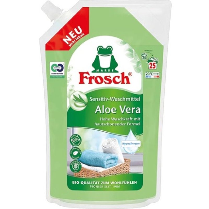 Frosch Liquid Laundry Detergent 24 Scents Aloe Vera