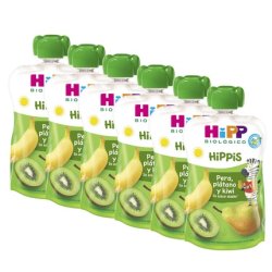 Hipp Organic Pear, Banana, And Kiwi Pouches - 6x100g