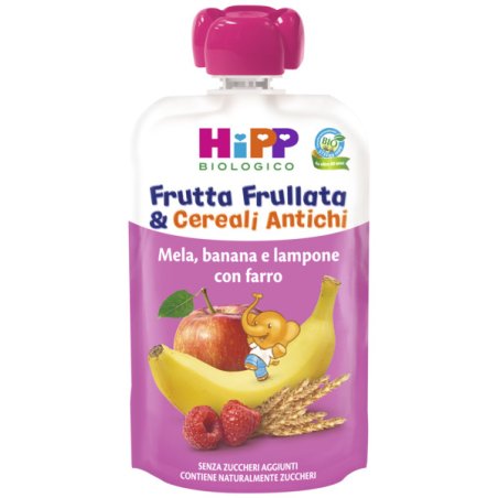 Hipp Pureed Fruit & Ancient Grains Apple Banana Raspberry with Spelt 90g