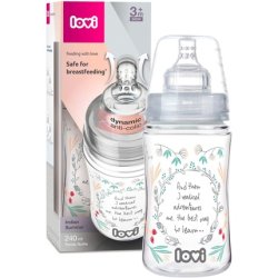 LOVI Anti-Colic Baby Feeding Bottle with Dynamic Teat 240ml - Indian Summer