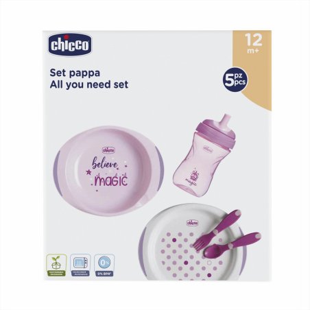Chicco All You Need Set Pappa 12m Pink Set 5 Pieces